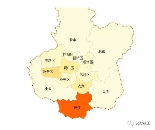 合肥九区三县各大板块中,万元以下的仅11家楼盘,主要是三县及新站