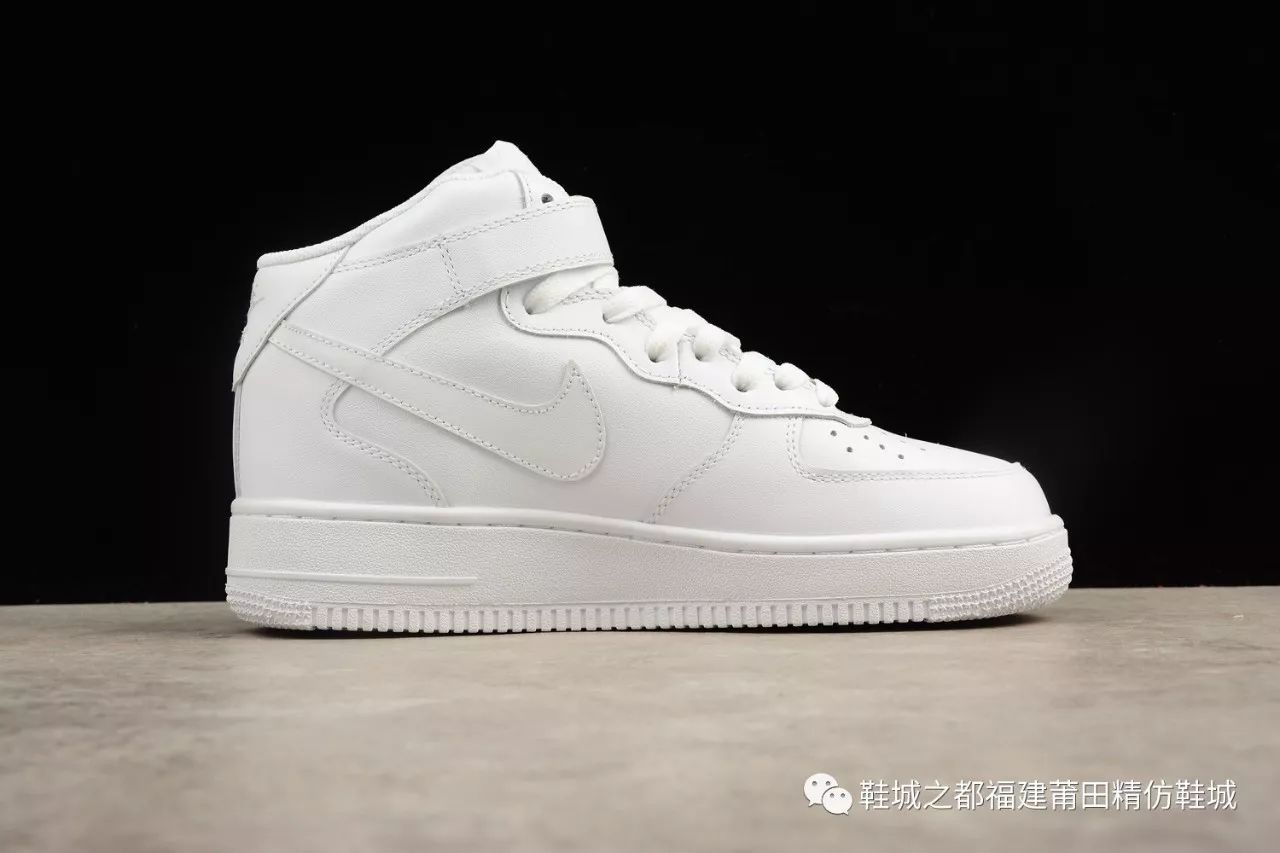 空军全白高帮 nike air force 1 空军一号 高帮 315123-111 真头层