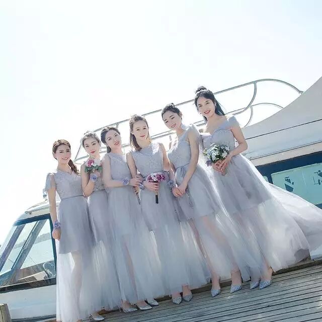 8款绝美纯色伴娘服,陪你一起从校服到婚纱!