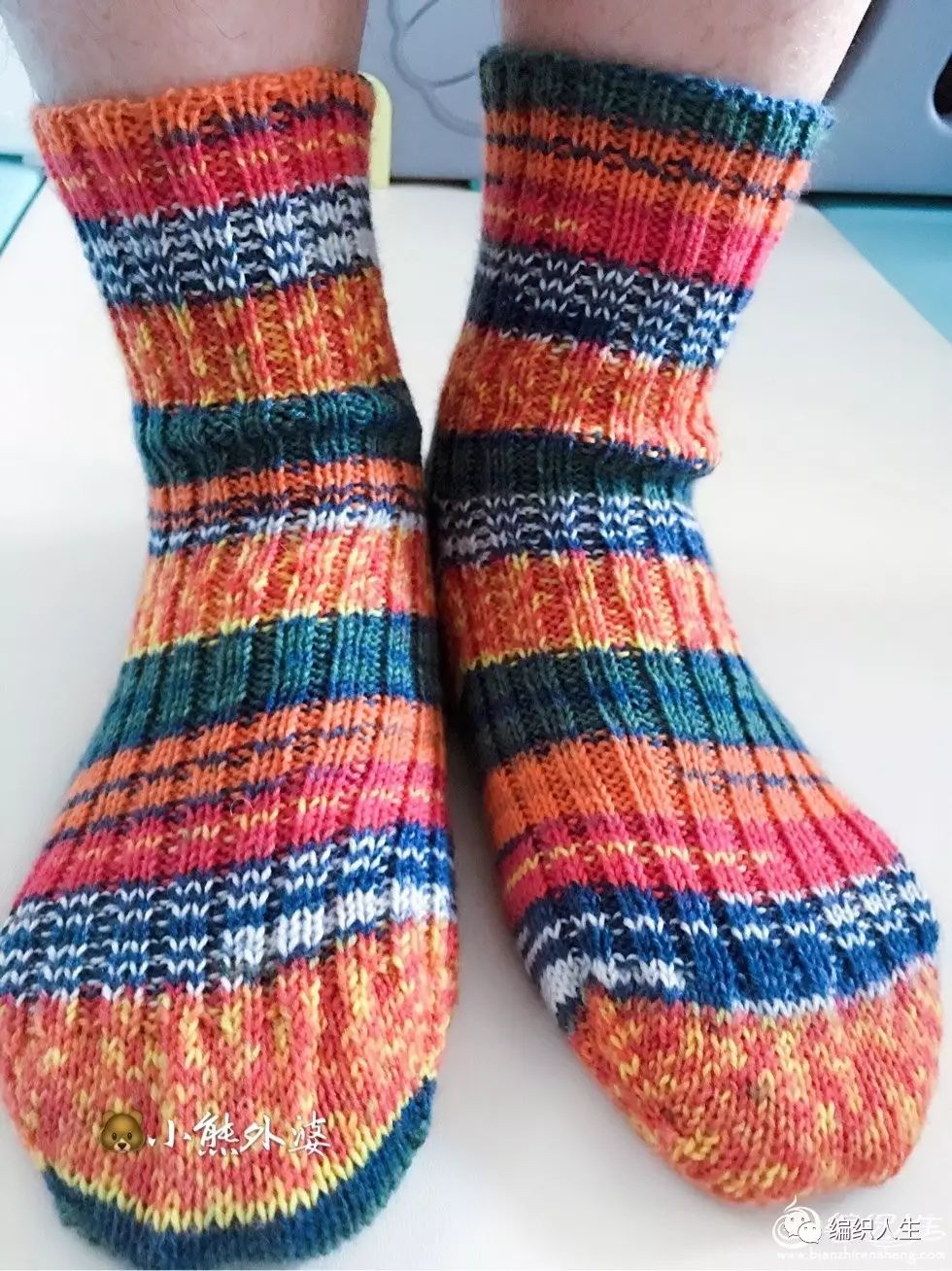 棒针毛线袜子编织方法