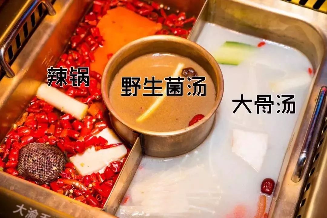 大渝火锅家的锅底种类丰富,魔鬼麻辣还是番茄,菌汤,任你挑选~小资当然