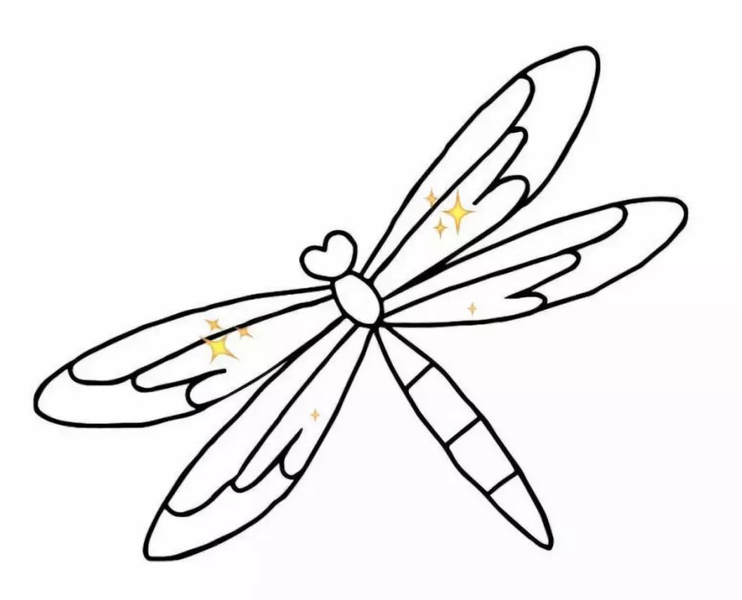 蜻蜓怎么画简单又漂亮_简笔画_PS家园网