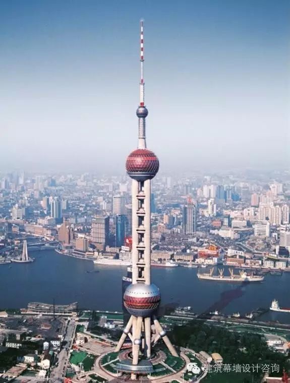 上海东方明珠电视塔玻璃工程