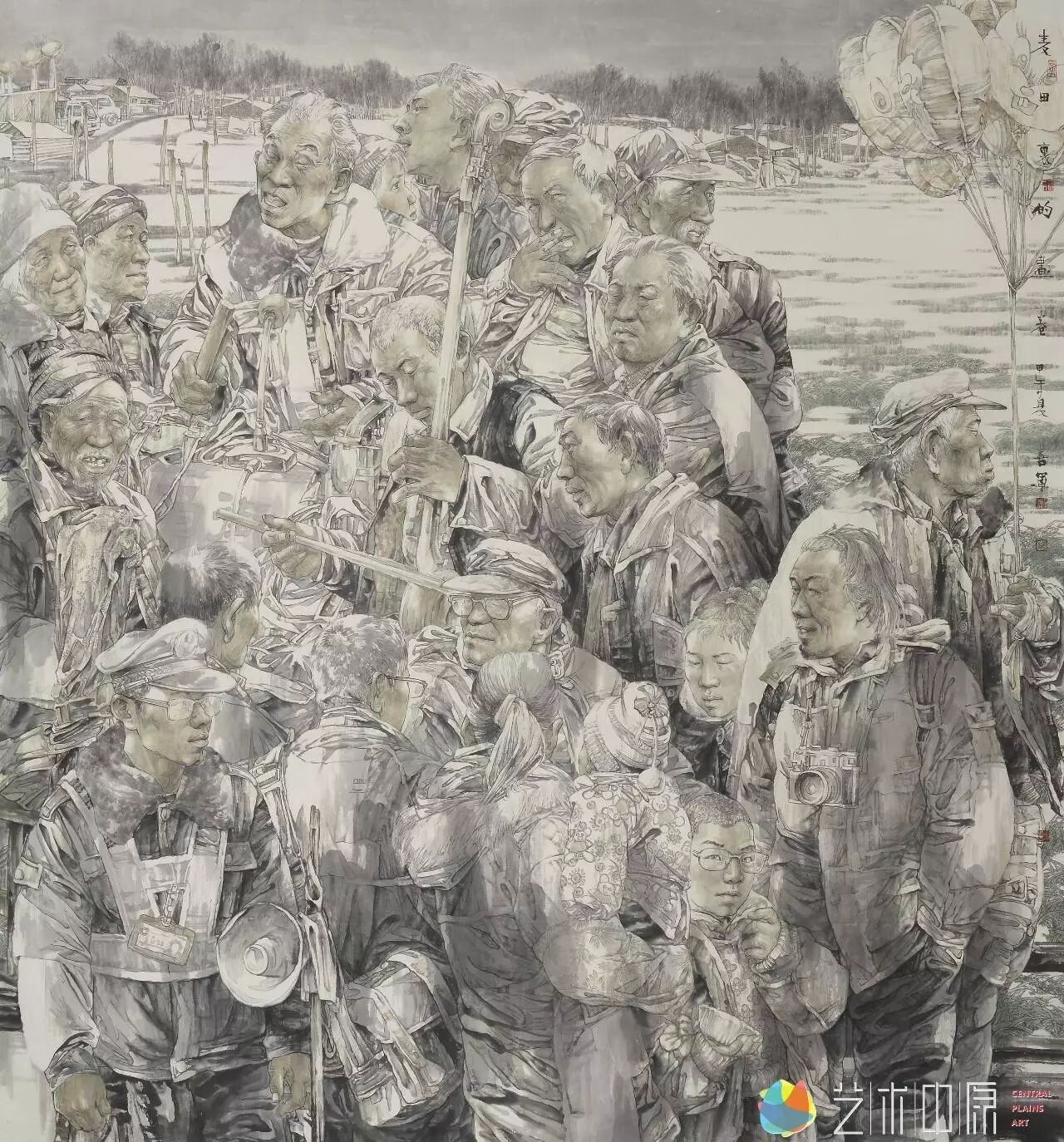 麦田里的画卷  202x190cm  2014