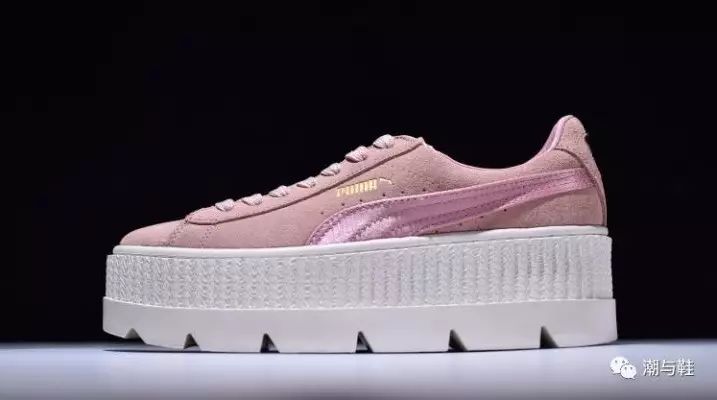 【实拍图】Rihanna x Puma Fenty Suede Cleated Creeper“胭脂粉白”“全黑”