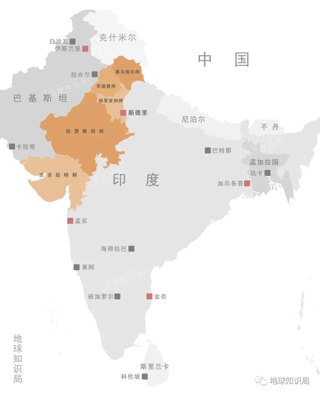 紧挨着巴基斯坦一线▼从地理位置上,锡克人主要分布在印度旁遮普邦