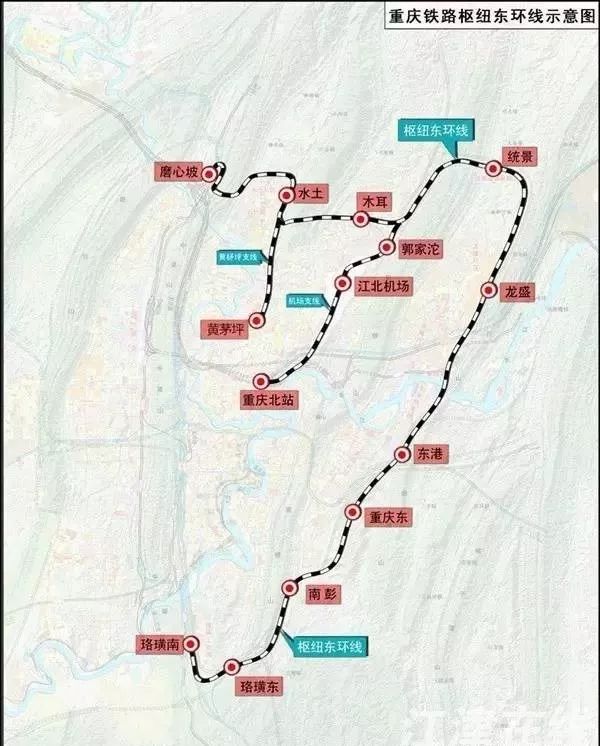 实现 重庆西站,北站,东站铁路综合交通枢纽与江北机场的快速联系