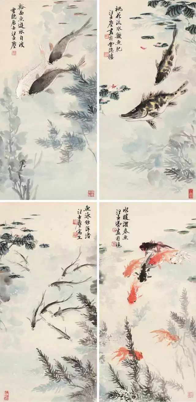 钤印:亚尘长寿,静虚室主 3,水暖濯春鱼.汪640_1310 竖版 竖屏