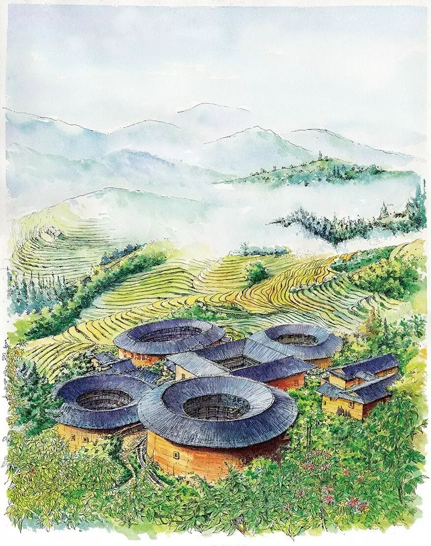 手绘美丽中国华夏名胜篇