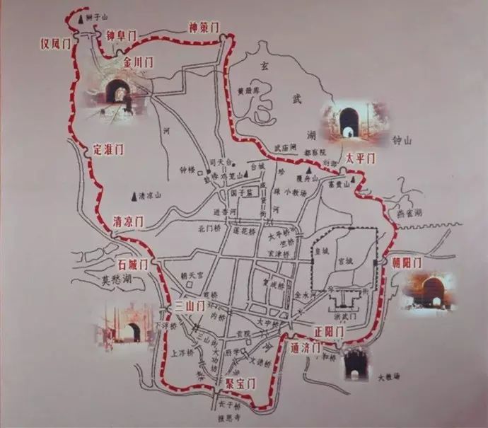 南京城墙平面图图片