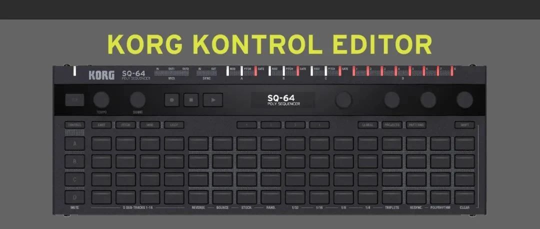 SQ-64 1.1固件更新/软件设置教程，支持新版KORG KONTROL EDITOR编辑软件