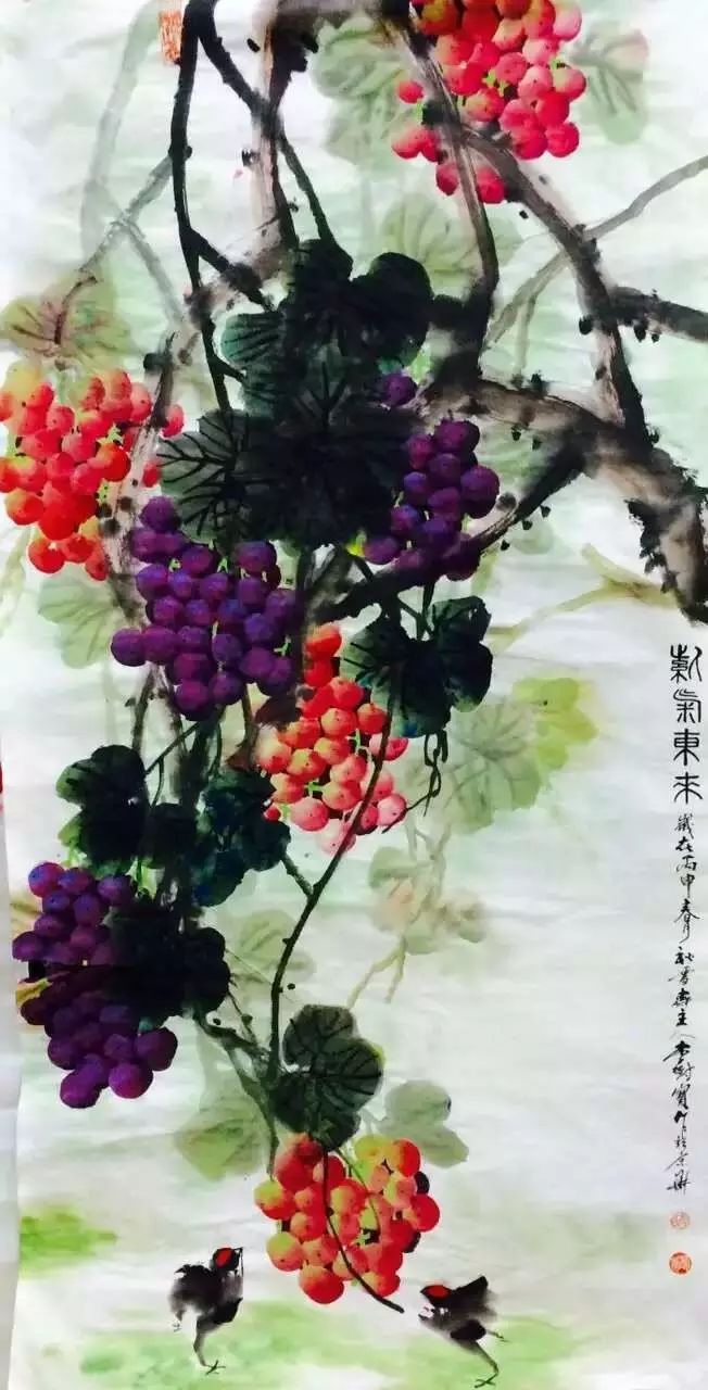 家乡骄傲:丰宁籍国师级画家李树宝创最大花鸟主题扇面