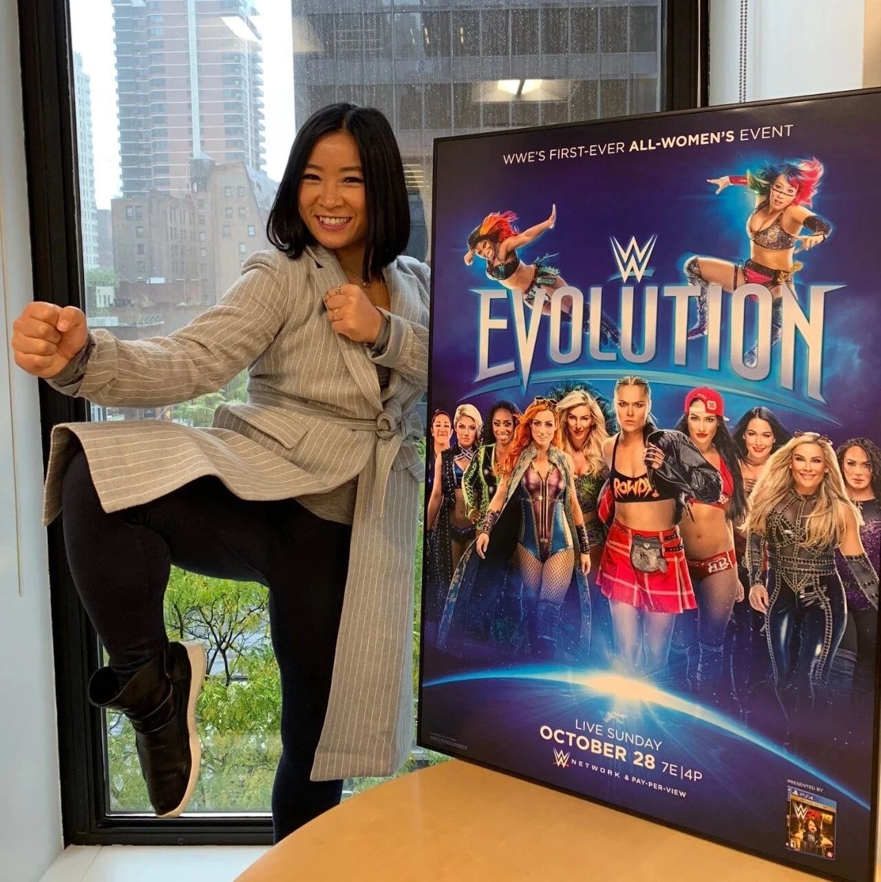 李霞探访纽约 预热WWE进化大赛