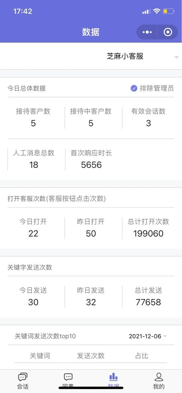 芝麻公众号小程序客服系统