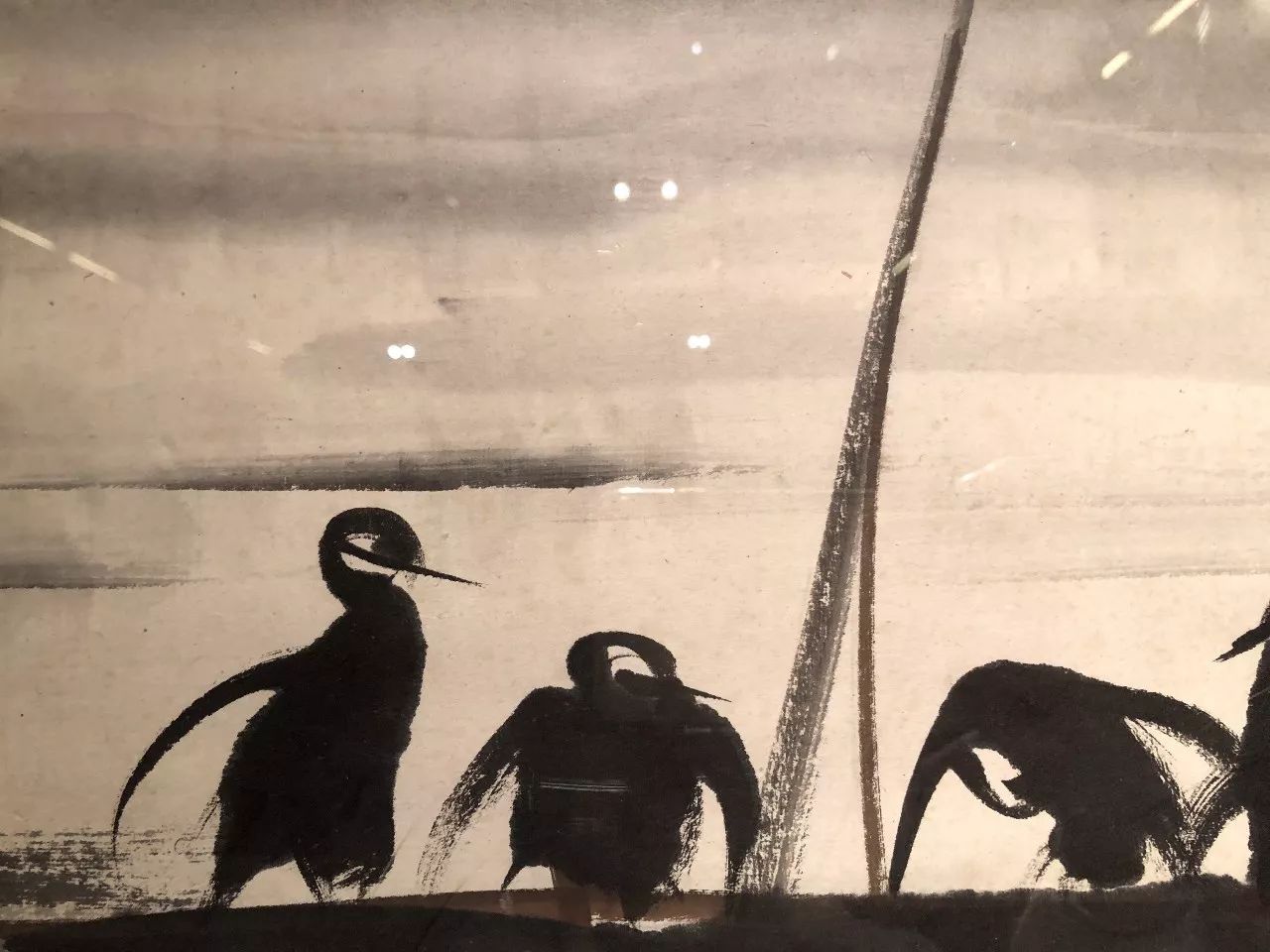 在画前啧啧了半天,实在太动感有趣. 林风眠,1961,静物《瓶花》.