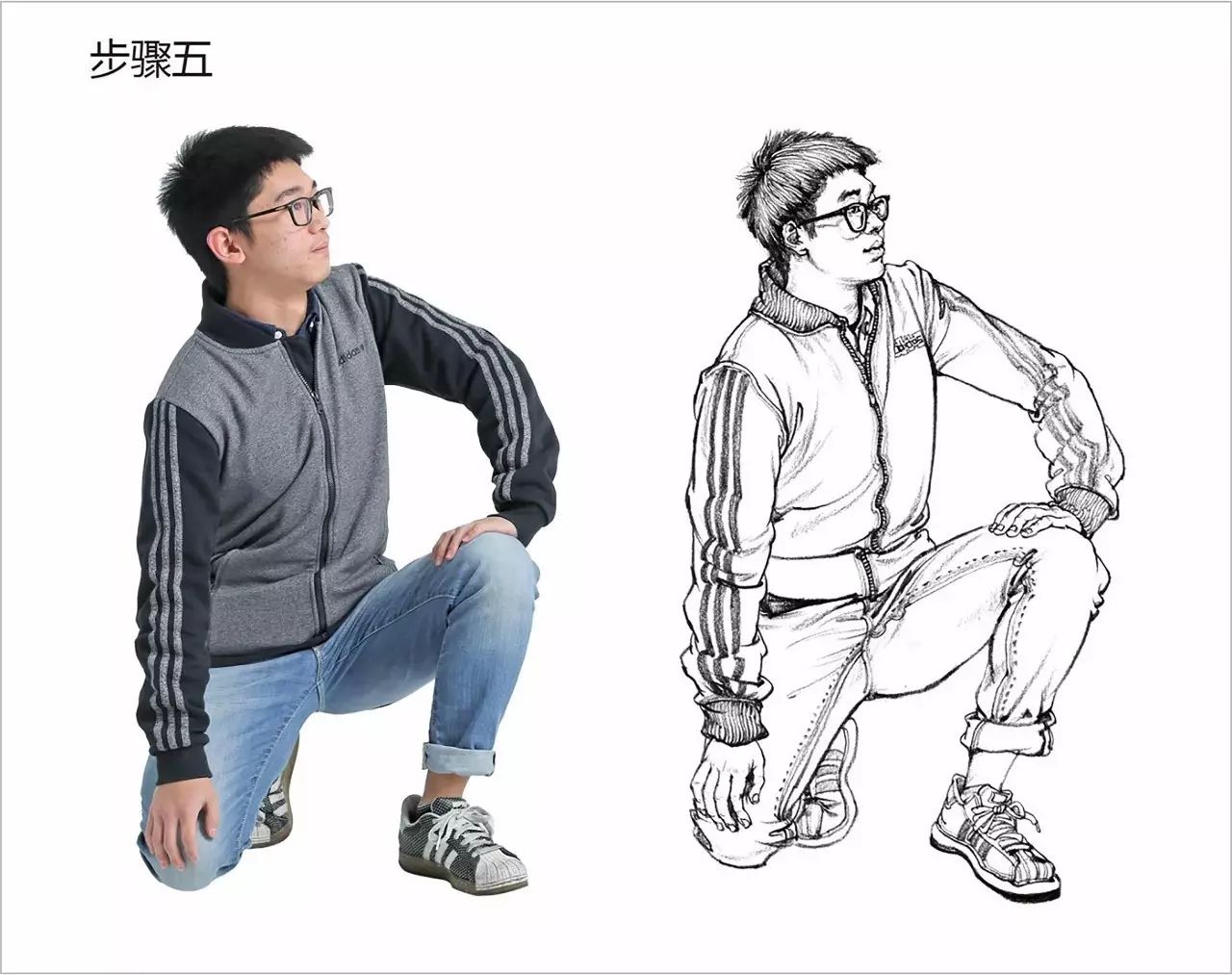 速写蹲姿其实真的不难郑州思想者画室