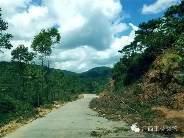 12月6日,容县石头镇望君山风景区上石村路段发生山体崩塌,滑坡山泥