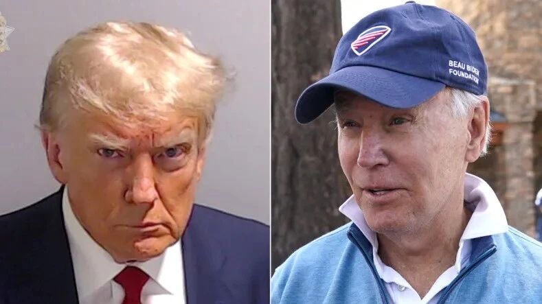 拜登调侃特朗普入狱大头照：我在电视上看到了，他是个靓仔…