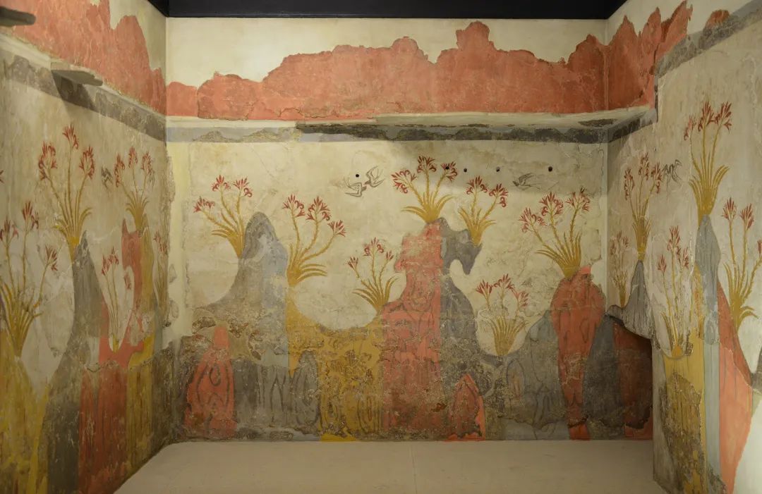 the spring fresco春之壁画,圣托里尼岛阿克罗蒂里遗址唯一一个还在