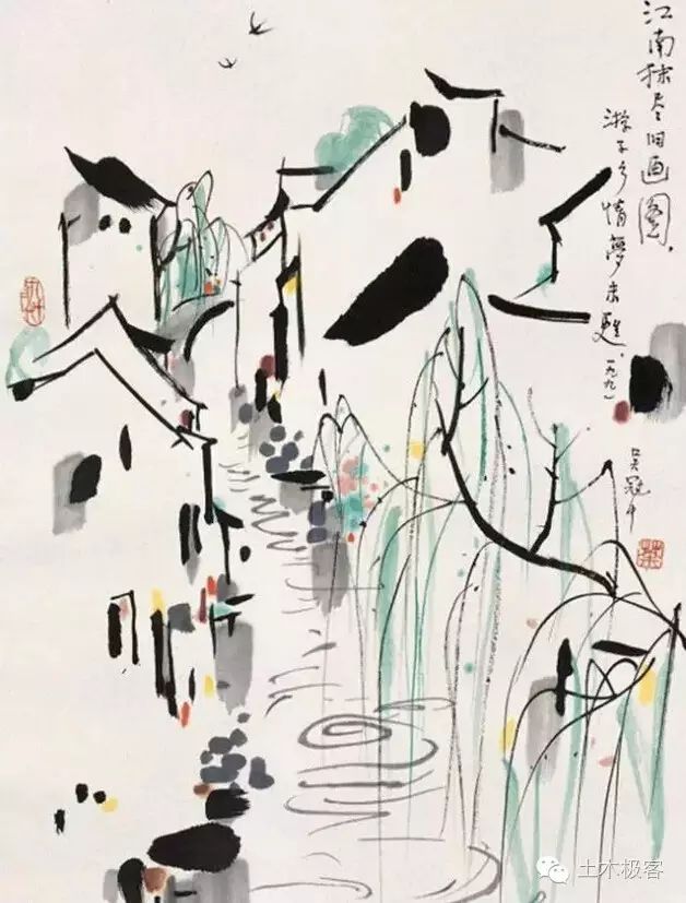 桥之美——吴冠中水乡系列作品欣赏