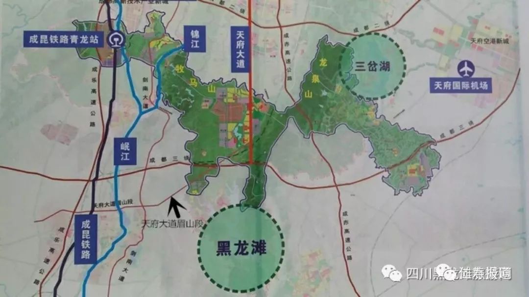 为进一步完善仁寿县黑龙滩长岛未来城片区,天府生态城片区控制性详细图片