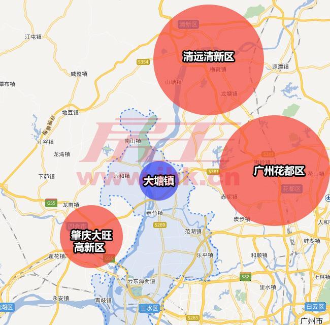 交通分析:"两纵两横"主干道环绕 约30分钟来往广州肇庆   再看看
