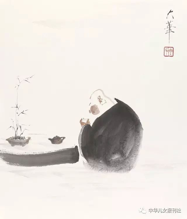 张大华禅画与中国传统绘画一脉相承,以降禅画简笔,逸格,空灵,机锋