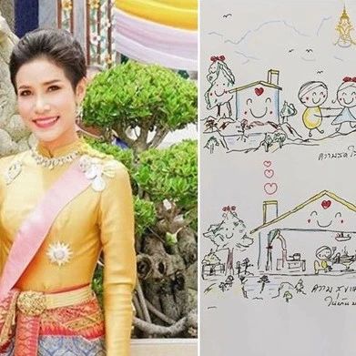 【八卦】这画风...泰国国王亲自为贵妃作画,诗妮娜成妙龄少女