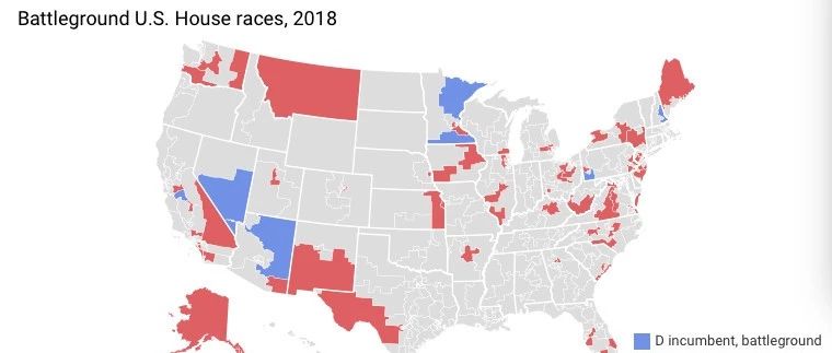 中期选举从何看起?关键战场大盘点 民主党＂稳赢＂优势缩小加重悬念