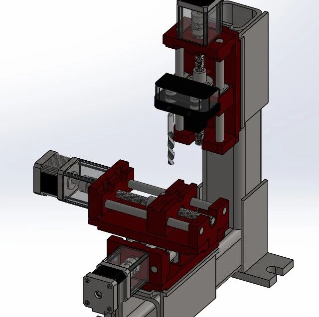 Hobi CNC freze小型桌面铣床3D数模图纸 Solidworks设计
