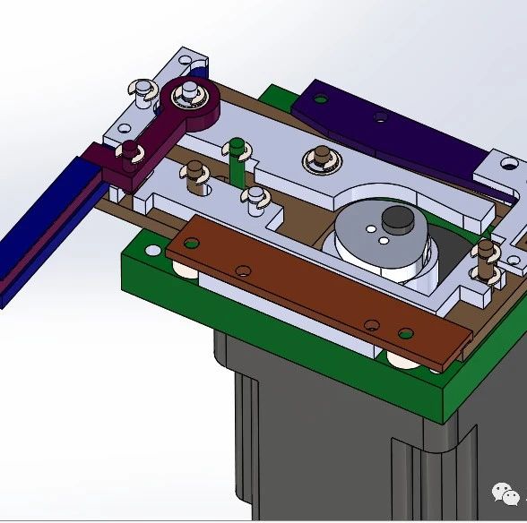 步进式凸轮连杆送料机构3D模型 Solidworks设计