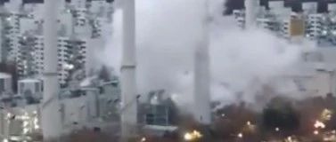 11月19日韩国一热电厂发生爆炸，白烟滚滚传出巨大爆炸声