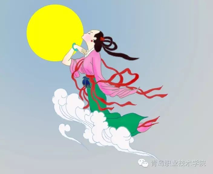 嫦娥奔月 后羿射日后得一不死药,被嫦娥误食奔月成仙.