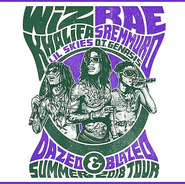 Wiz Khalifa 和Rae Sremmurd 即将开启 “Dazed & Blazed” 夏季巡演
