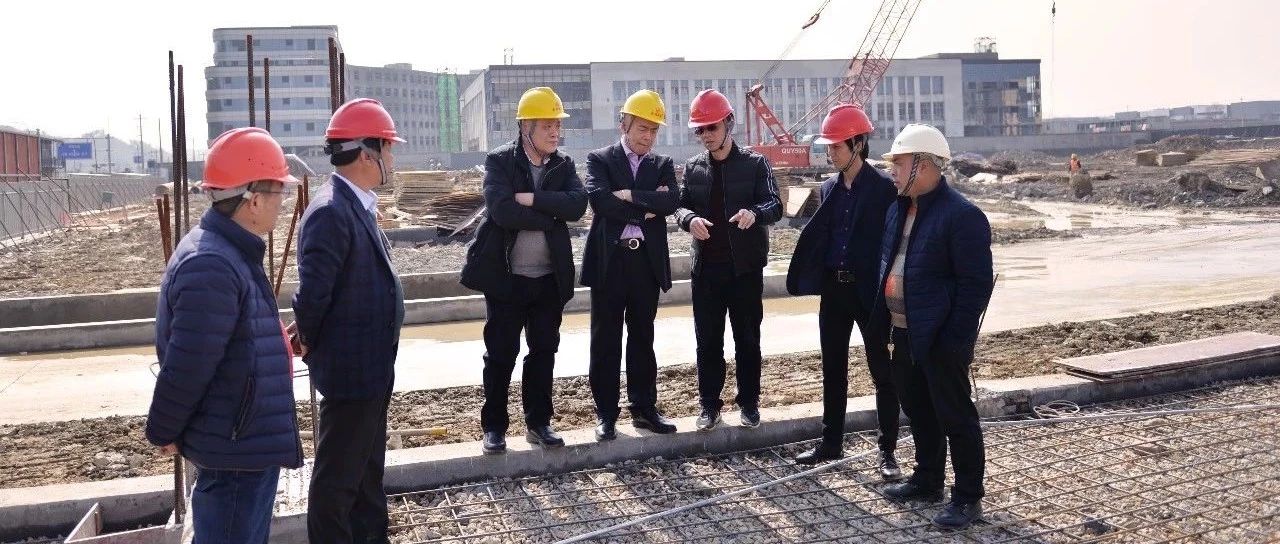 集团董事长张国强视察生态染整创新基地项目施工现场