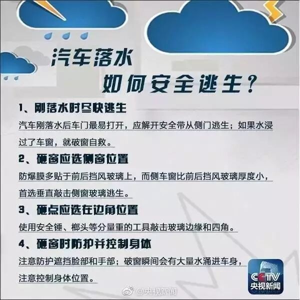 夏季暴雨防范自救手册 关键时刻能救命！