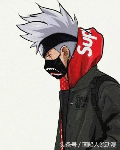 当《火影忍者》的霸王穿上潮装,佐助变成不良假面,雏田a霸王!人物少年漫画图片
