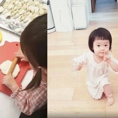 白钟元苏有珍的女儿用蕨菜小手包饺子,网友:不愧是“白主妇二代＂