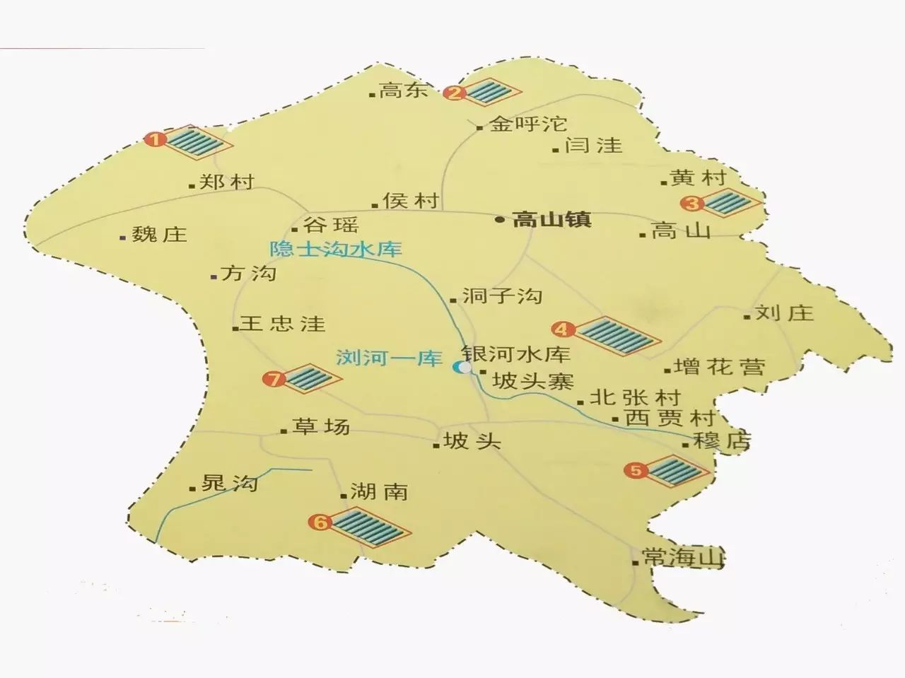高山镇拟建新大牧业示意图