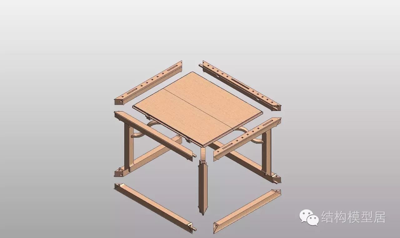 榫卯结构revit3d新明式系列1——四方扶手椅(动画演示组装过程)