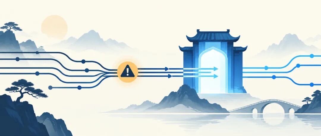 从告警到修复的抽象流量路径示意