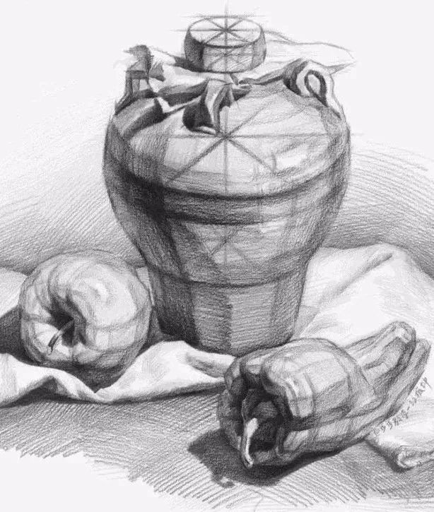 知识加油站丨素描初学福利素描罐子的结构特征及表现手法