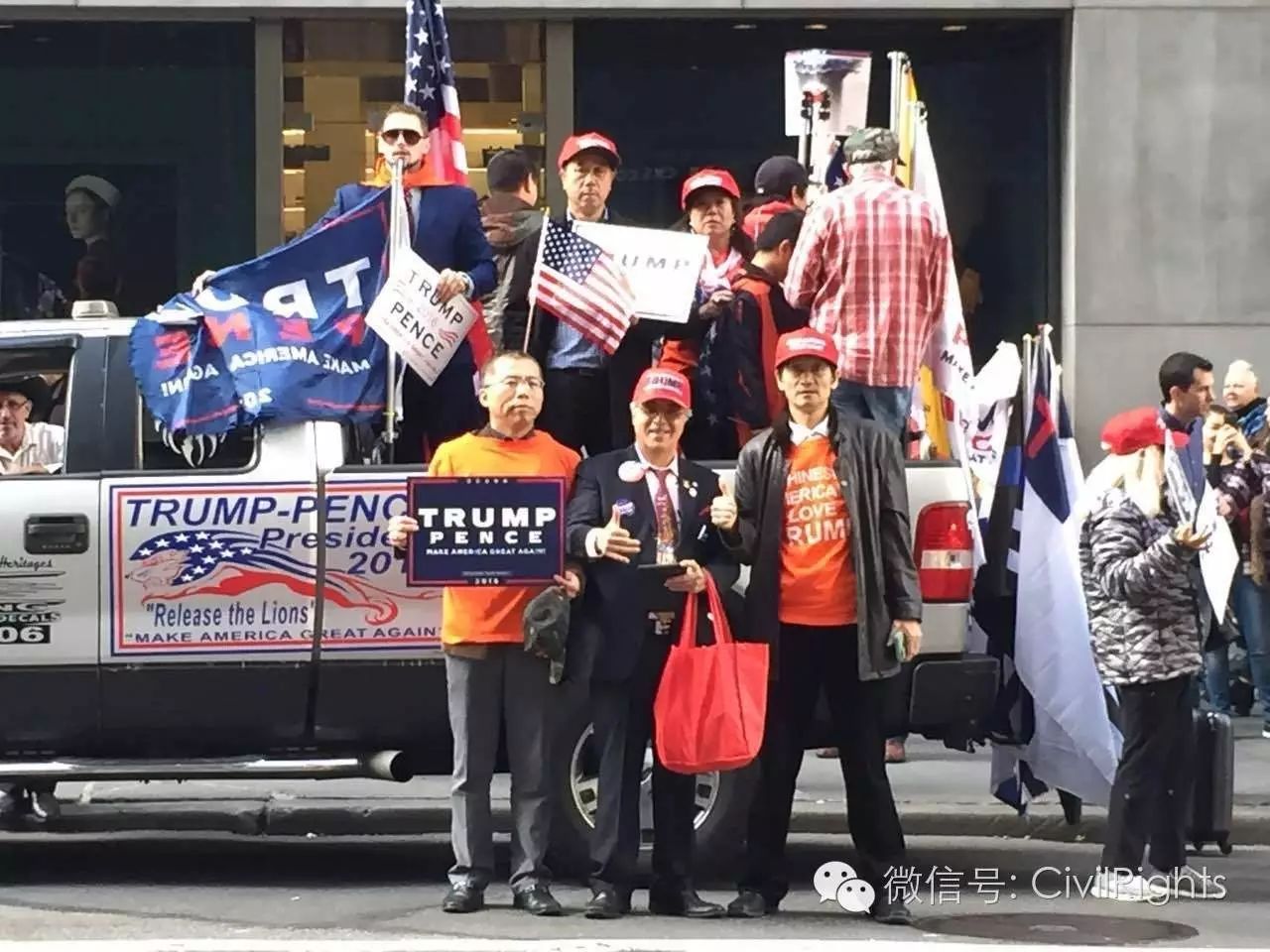 华人参政空前热烈 纽约挺川普大游行直逼"嘉年华"