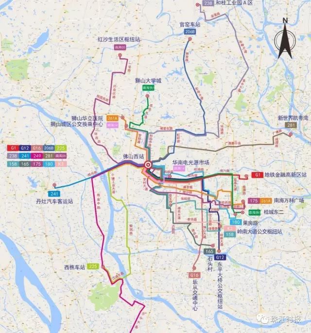 公共交通与佛山西站"零换乘", 初期规划18条公交线路接驳佛山西站