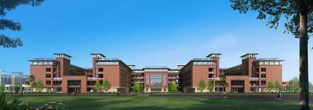 福州三中滨海校区教学楼沿街透视图