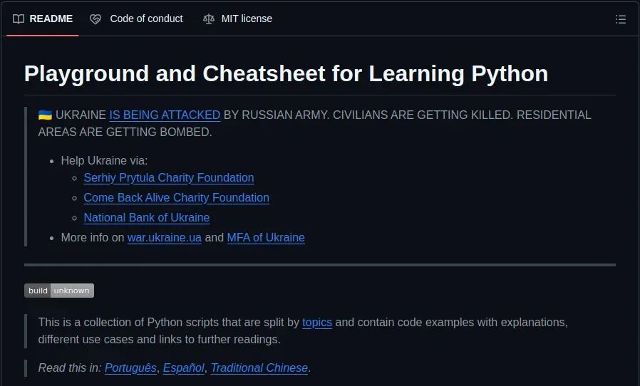 学习 Python 的游乐场和备忘单
