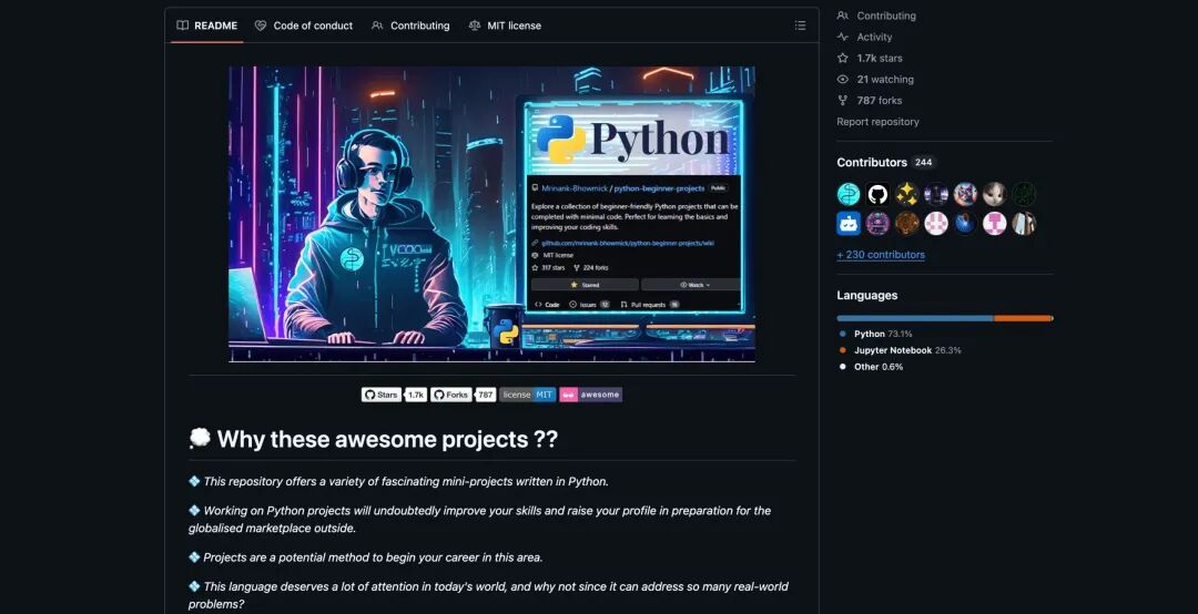 Python 初学者项目 GitHub