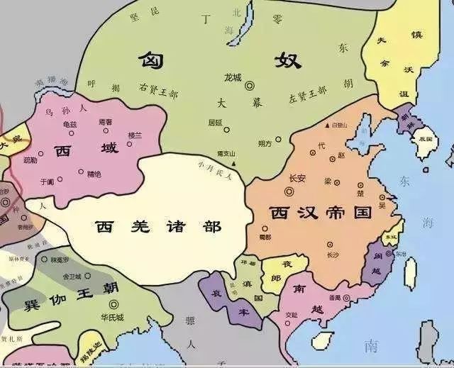 西汉王朝初期地图图片