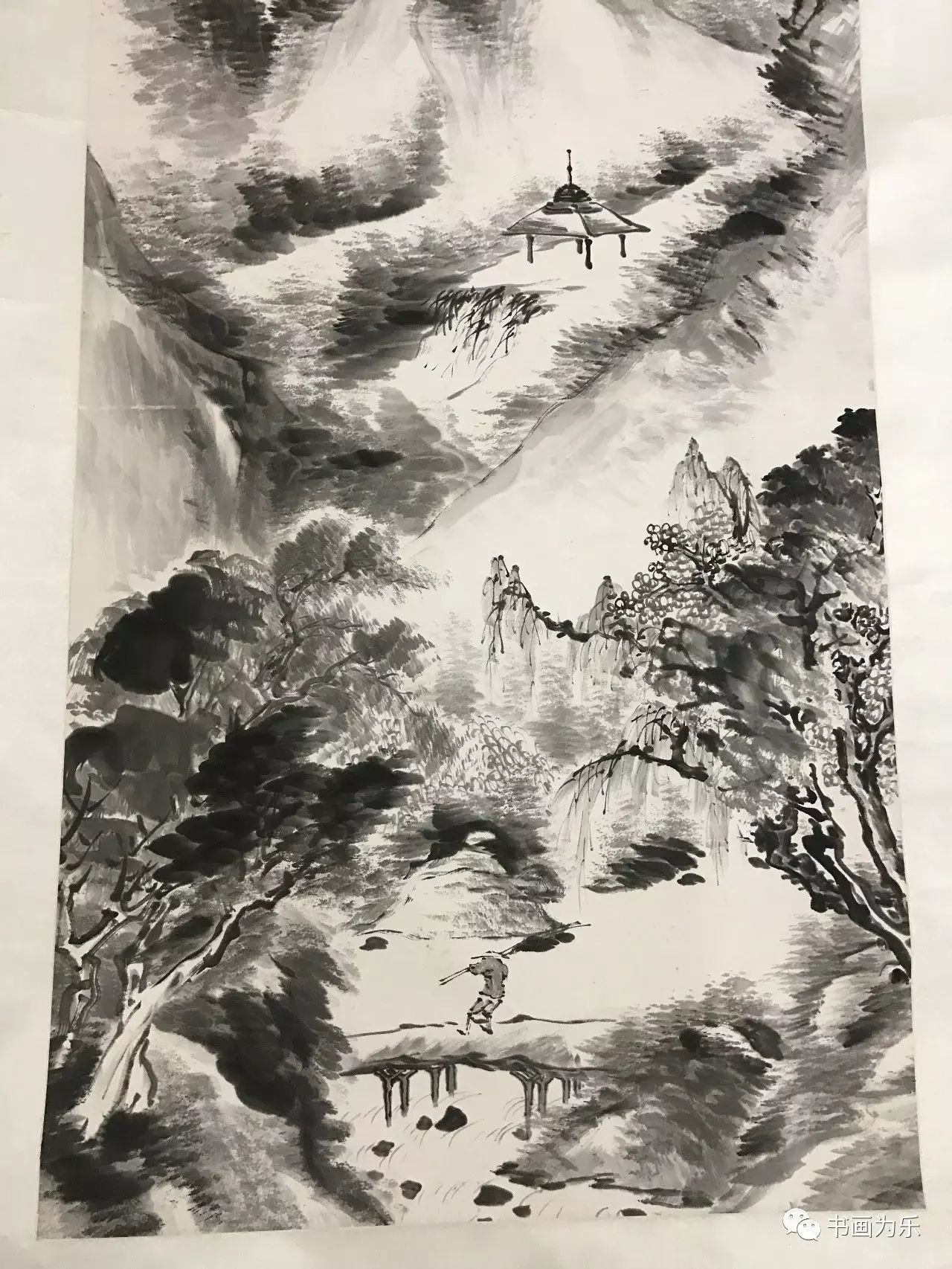 田心 「山海関」木版画-