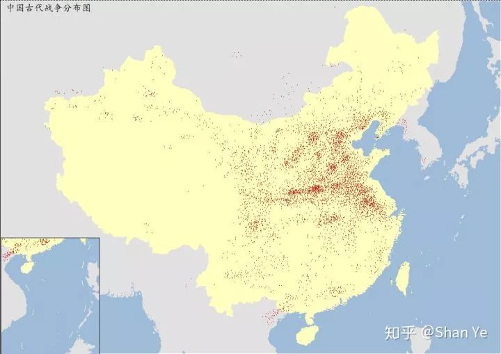 把清朝 1820 年的疆域作为底图,这个范围内发生的事都算中国历史上图片